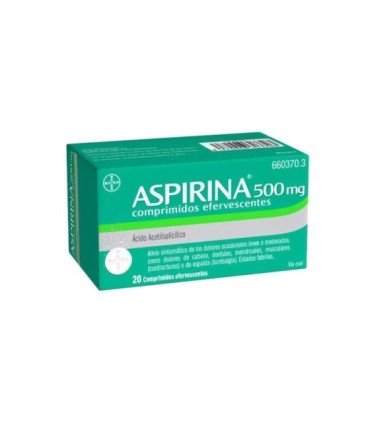 Comprar ASPIRINA 500 mg COMPRIMIDOS EFERVESCENTES , 20 comprimidos BAYER