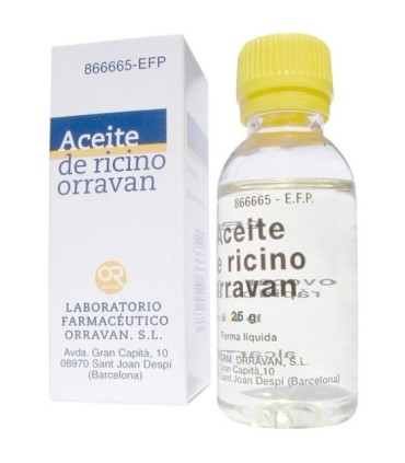 Comprar ACEITE RICINO ORRAVAN 1G/ML LIQUIDO ORAL, 1 frasco de 25 ml 
