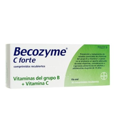 Comprar BECOZYME C FORTE COMPRIMIDOS RECUBIERTOS 30 comprimidos BAYER