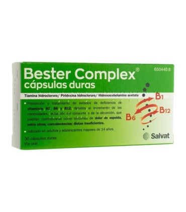 Comprar BESTER COMPLEX CÁPSULAS DURAS , 30 cápsulas SALVAT