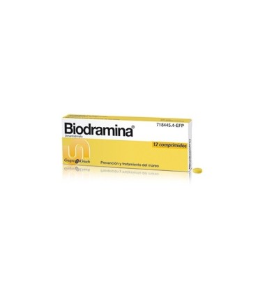 Comprar BIODRAMINA 50 mg COMPRIMIDOS , 12 comprimidos