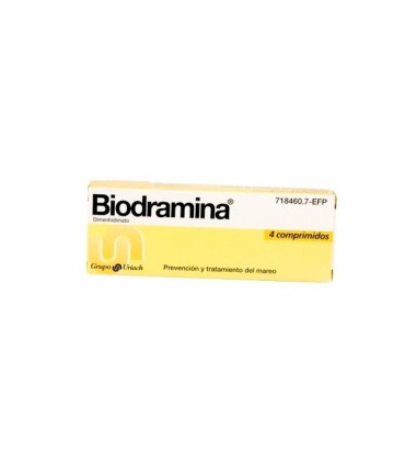Comprar BIODRAMINA 50 mg COMPRIMIDOS , 4 comprimidos