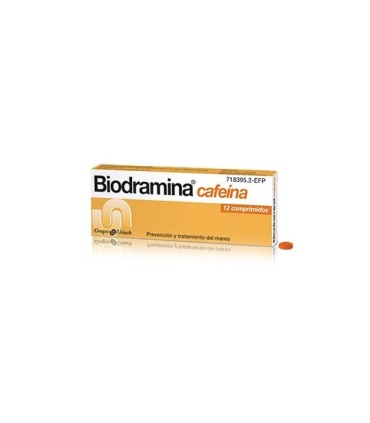 Comprar BIODRAMINA CAFEINA COMPRIMIDOS RECUBIERTOS , 12 comprimidos