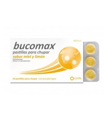 Comprar BUCOMAX PASTILLAS PARA CHUPAR SABOR MIEL Y LIMON , 24 pastillas