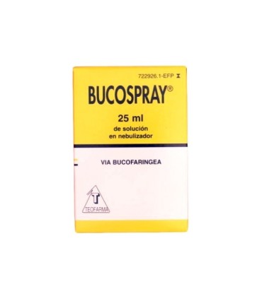 Comprar BUCOSPRAY 15 mg/ml + 0,5 mg/ml SOLUCION PARA PULVERIZACION BUCAL , 1 frasco de 25 ml 