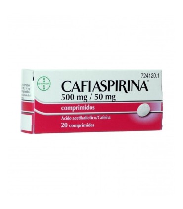 Comprar CAFIASPIRINA 500 mg/50 mg COMPRIMIDOS , 20 comprimidos BAYER