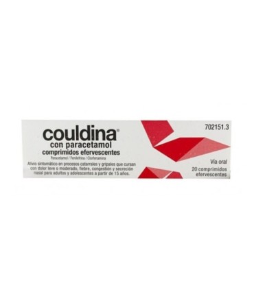 Comprar COULDINA CON PARACETAMOL COMPRIMIDOS EFERVESCENTES , 20 comprimidos 
