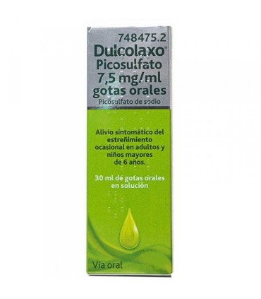 Comprar DULCOLAXO PICOSULFATO 7,5 mg/ml GOTAS ORALES , 1 frasco de 30 ml 