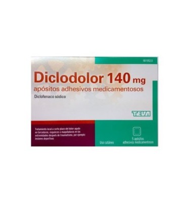 Comprar DICLODOLOR 140 MG APOSITOS ADHESIVOS MedicamentosOS 5 apósitos 
