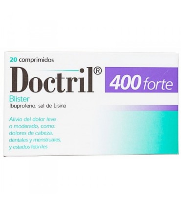 Comprar DOCTRIL FORTE 400 MG COMPRMIDOS RECUBIERTOS CON PELICULA, 20 comprimidos 