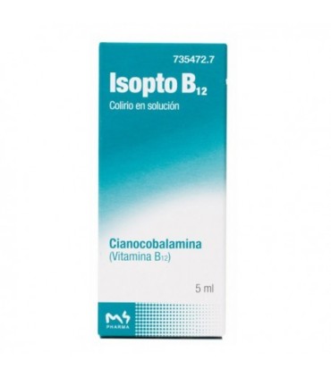 Comprar ISOPTO B12 0,5 MG/ML COLIRIO EN SOLUCION , 1 frasco de 5 ml 