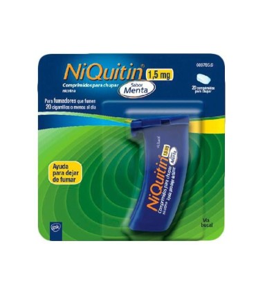 Comprar NIQUITIN 1,5 mg COMPRIMIDOS PARA CHUPAR SABOR MENTA , 20 comprimidos 