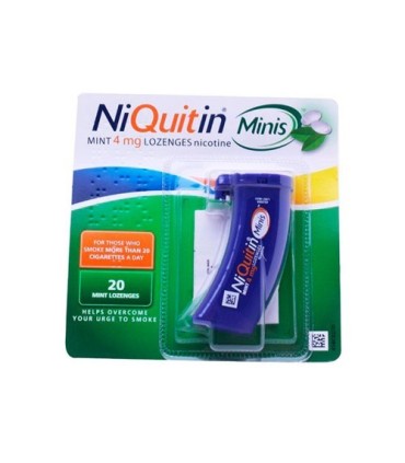 Comprar NIQUITIN 4 mg COMPRIMIDOS PARA CHUPAR SABOR MENTA, 20 comprimidos 