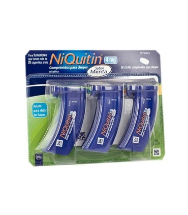 Comprar NIQUITIN 4 mg COMPRIMIDOS PARA CHUPAR SABOR MENTA, 60 comprimidos 
