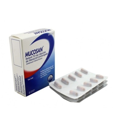 Comprar MUCOSAN RETARD 75 mg CAPSULAS DE LIBERACION PROLONGADA , 30 cápsulas