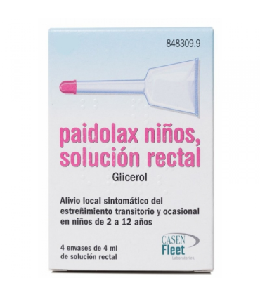Comprar PAIDOLAX NIÑOS, SOLUCIÓN RECTAL, 4 enemas de 4 ml 