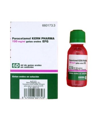 Comprar PARACETAMOL KERN PHARMA 100 mg/ml SOLUCION ORAL EFG , 1 frasco de 60 ml 