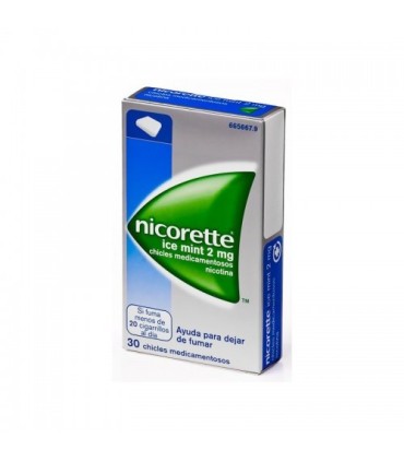 Comprar NICORETTE ICE MINT 2 mg CHICLES MedicamentosOS, 30 chicles 