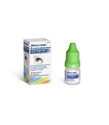Comprar REACTINE LEVOCABASTINA 0,5mg/ml COLIRIO EN SUSPENSION , 1 frasco de 4 ml