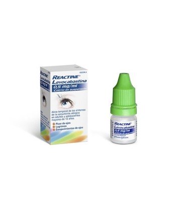 Comprar REACTINE LEVOCABASTINA 0,5mg/ml COLIRIO EN SUSPENSION , 1 frasco de 4 ml