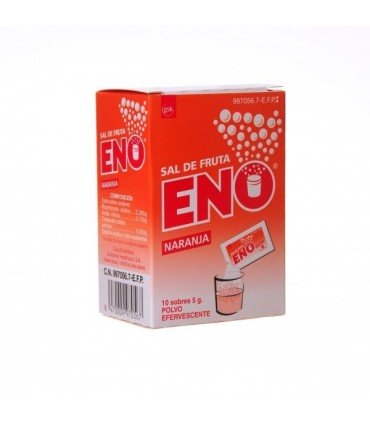 Comprar SAL DE FRUTA ENO POLVO EFERVESCENTE SABOR NARANJA , 10 sobres
