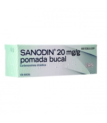 Comprar SANODIN 20 mg/g POMADA BUCAL, 1 tubo de 15 g 