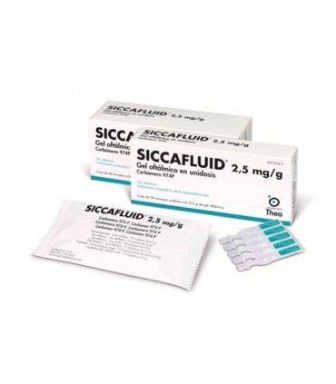 Comprar SICCAFLUID 2,5 mg/g GEL OFTALMICO EN UNIDOSIS , 60 envases unidosis de 0,5 g 