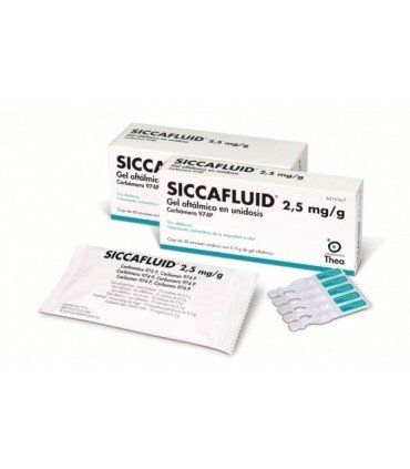 Comprar SICCAFLUID 2,5 mg/g GEL OFTALMICO EN UNIDOSIS , 60 envases unidosis de 0,5 g