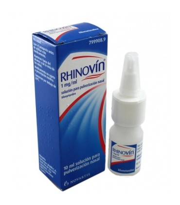 Comprar RHINOVÍN 1 MG/ML SOLUCIÓN PARA PULVERIZACIÓN NASAL, 1 frasco de 10 ml