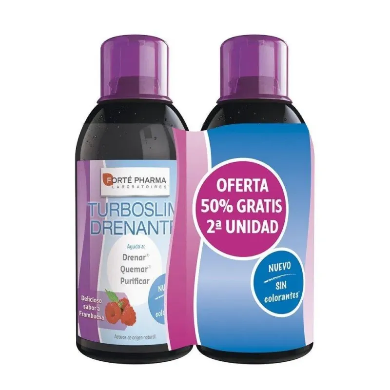 Forté pharma turboslim drenante sabor frambuesa 500 ml