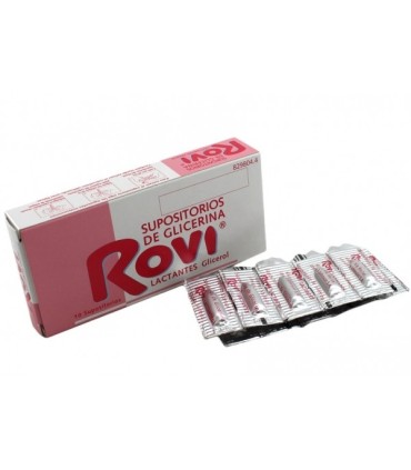 Comprar SUPOSITORIOS DE GLICERINA ROVI LACTANTES, 10 supositorios 