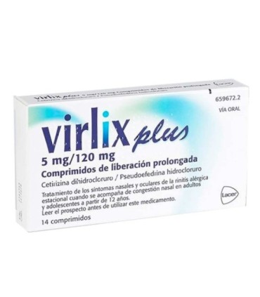 Comprar VIRLIX PLUS COMPRIMIDOS DE LIBERACION PROLONGADA , 14 comprimidos LACER