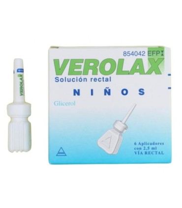 Comprar VEROLAX NIÑOS SOLUCION RECTAL, 6 enemas de 2,5 ml 