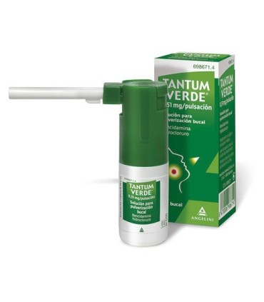 Comprar TANTUM VERDE 0,51 MG/PULSACION SOLUCION PARA PULVERIZACION BUCAL , frasco de 15 ml