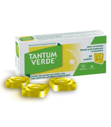 Comprar TANTUM VERDE 3 mg PASTILLAS PARA CHUPAR SABOR LIMON , 20 pastillas