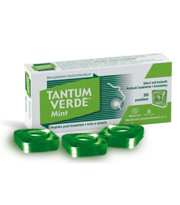 Comprar TANTUM VERDE 3 mg PASTILLAS PARA CHUPAR SABOR MENTA , 20 pastillas