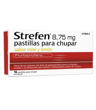 Comprar STREFEN 8,75 mg PASTILLAS PARA CHUPAR SABOR MIEL Y LIMON, 16 pastillas