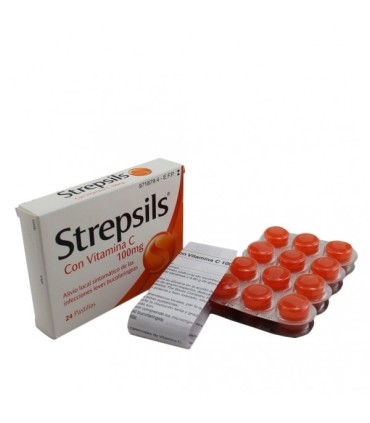 Comprar STREPSILS CON VITAMINA C PASTILLAS PARA CHUPAR , 24 pastillas