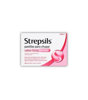 Comprar STREPSILS PASTILLAS PARA CHUPAR SABOR FRESA, 24 pastillas