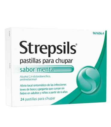 Comprar STREPSILS pastillas para chupar sabor menta , 24 pastillas 