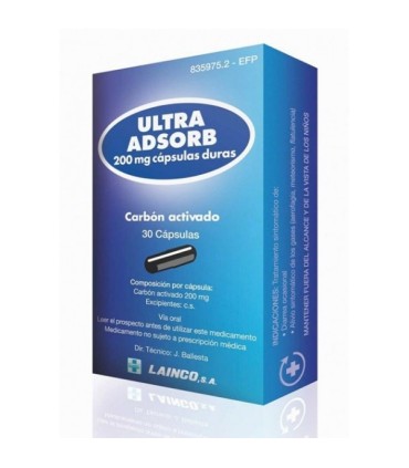 Comprar ULTRA ADSORB 200 mg CAPSULAS DURAS, 30 cápsulas 