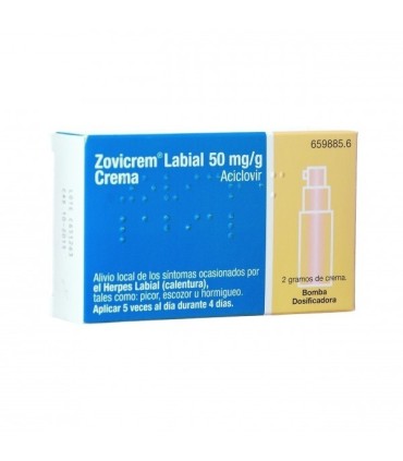 Comprar ZOVICREM LABIAL 50 mg/g CREMA, 1 frasco de 2 g