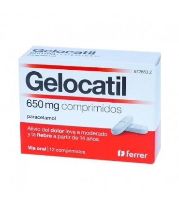Comprar GELOCATIL 650 mg COMPRIMIDOS, 12 comprimidos