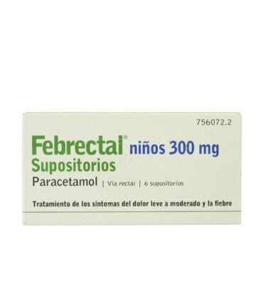 Comprar FEBRECTAL NIÑOS 300 MG SUPOSITORIOS , 6 supositorios 