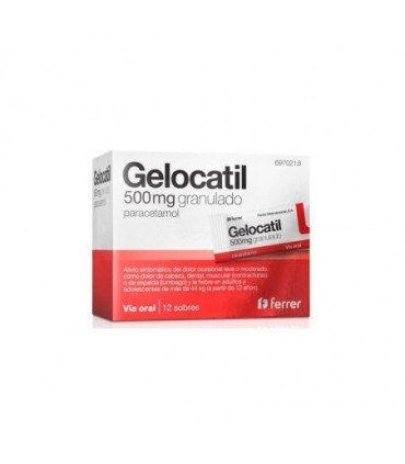 Comprar GELOCATIL 500 mg GRANULADO, 12 sobres