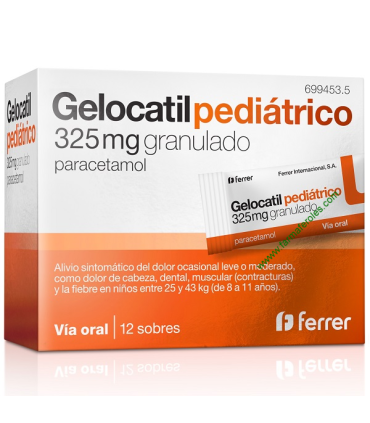 Comprar GELOCATIL PEDIATRICO 325 mg granulado , 12 sobres