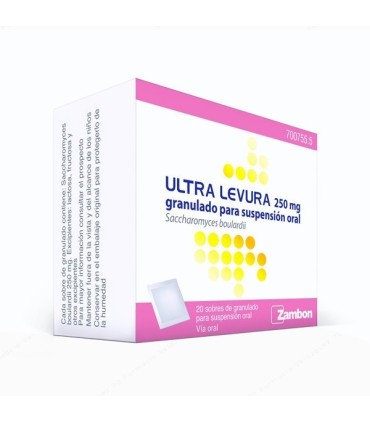 Comprar ULTRA-LEVURA 250 MG GRANULADO PARA SUSPENSION ORAL , 20 sobres ZAMBON