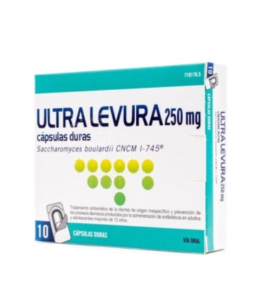 Comprar ULTRA-LEVURA 250 MG CAPSULAS DURAS, 10 cápsulas ZAMBON