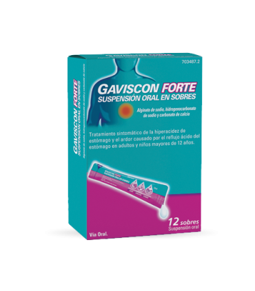 Comprar GAVISCON FORTE SUSPENSION ORAL EN SOBRES 12 sobres GAVISCON
