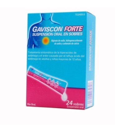 Comprar GAVISCON FORTE SUSPENSION ORAL EN SOBRES , 24 sobres GAVISCON